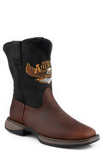 MENS BROWN VAMP WITH BLACK SHAFT