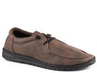MENS BROWN FAUX LEATHER UPPER