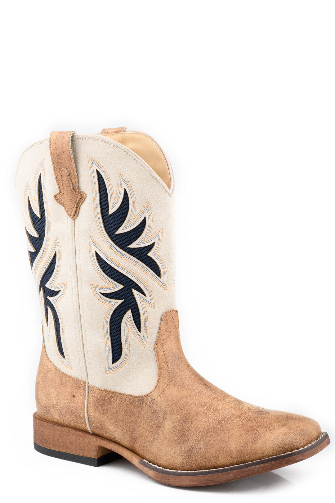MENS ROPER NAVY MESH WESTERN DRAFTMASTER BOOTS