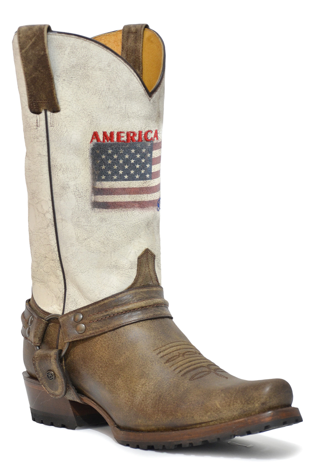 MENS VINTAGE BROWN VAMP VINTAGE WHITE SHAFT