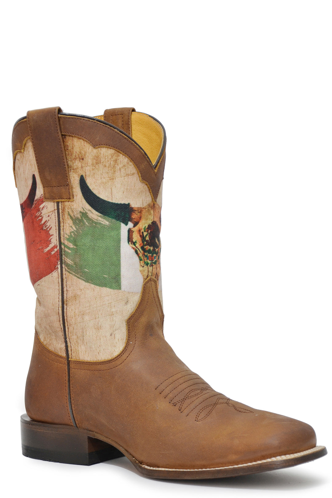 MENS OILY BROWN LEATHER VAMP AND CROWN