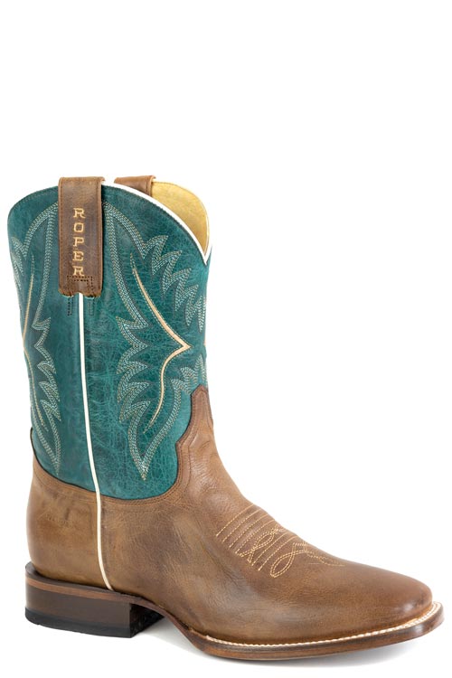 MENS BURNISH BROWN LEATHER VAMP