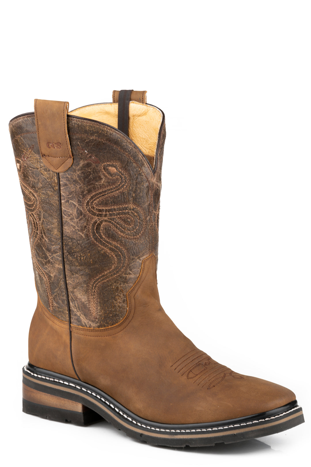 MENS OILED TAN LEAHER VAMP