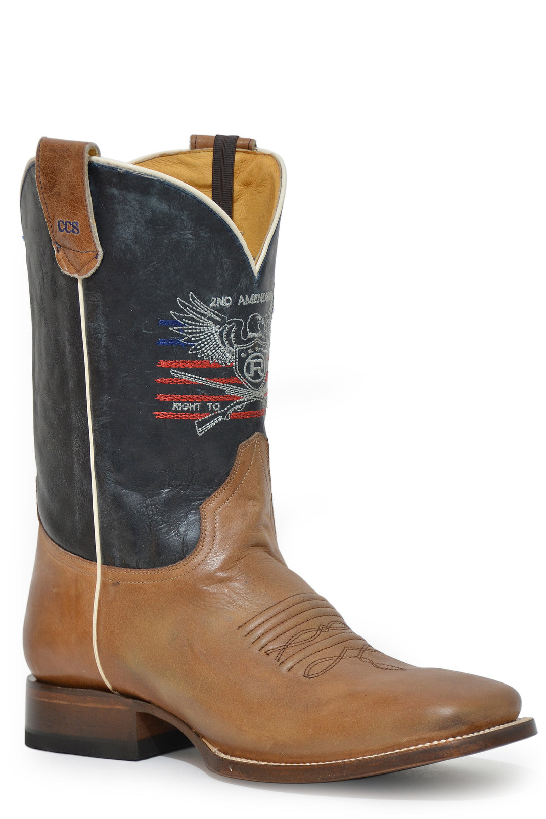 MENS BURNISHED TAN LEATHER VAMP VINTAGE
