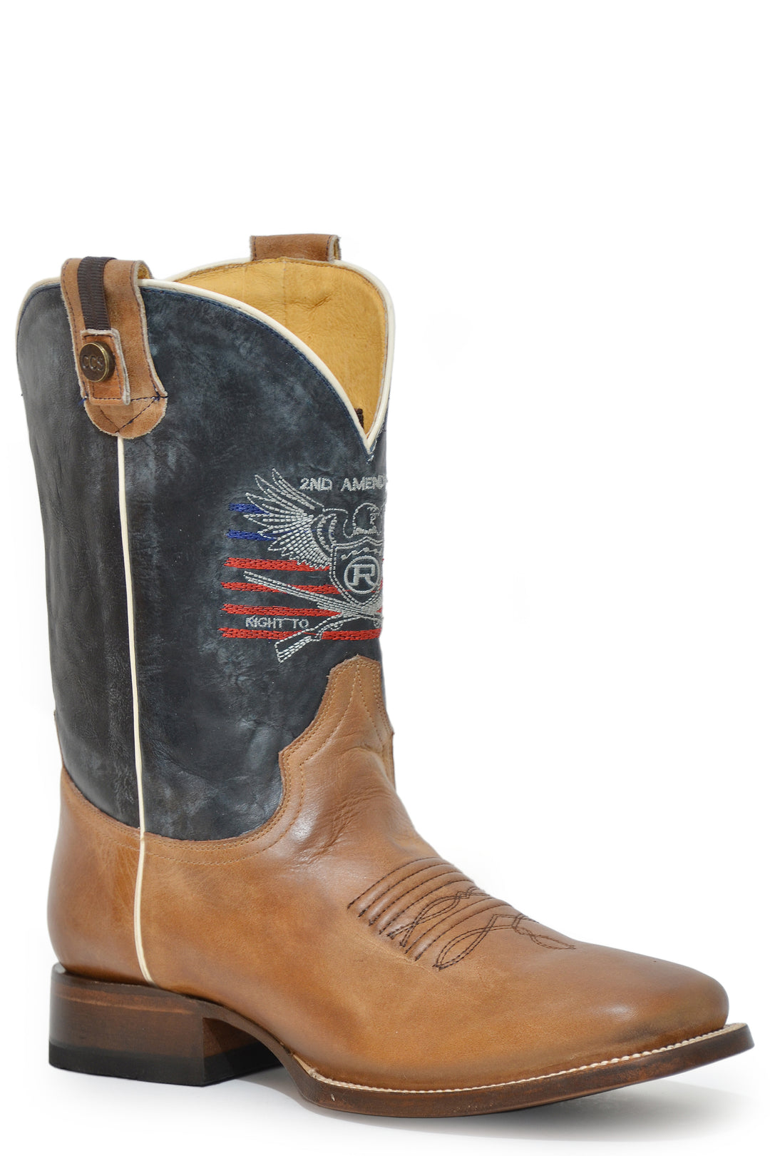 MENS BURNISHED TAN LEATHER VAMP VINTAGE