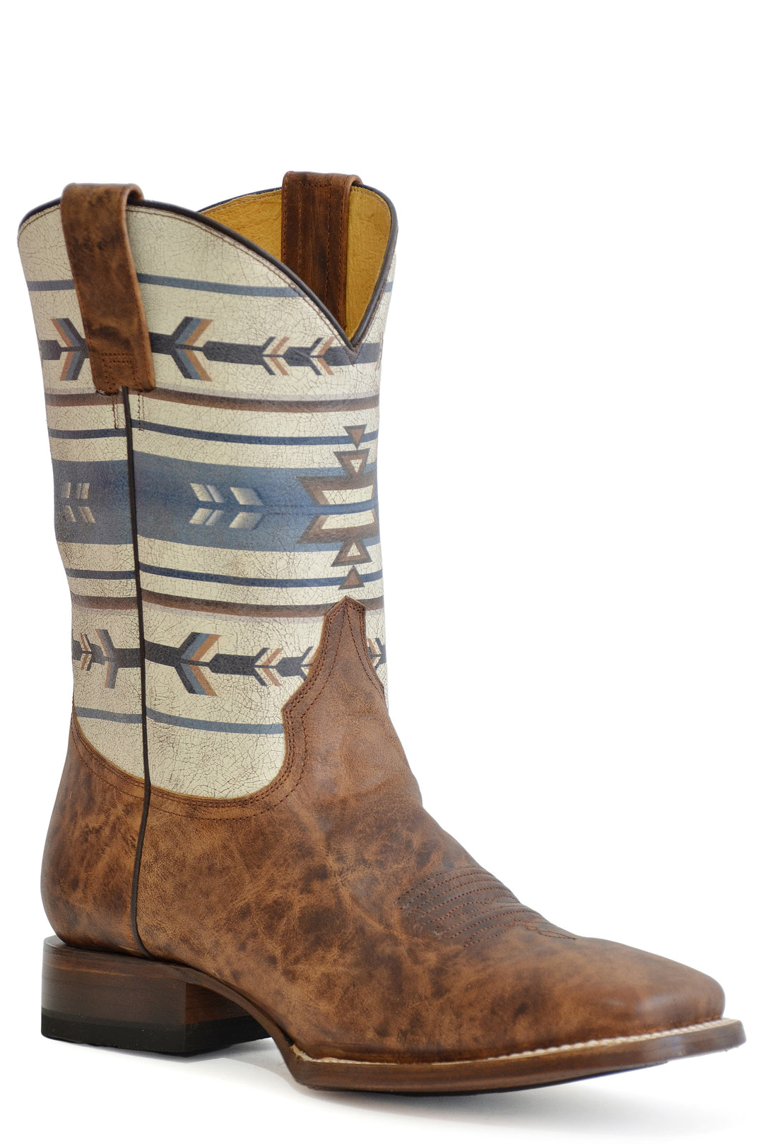 MENS BURNISHED TAN LEATHER VAMP
