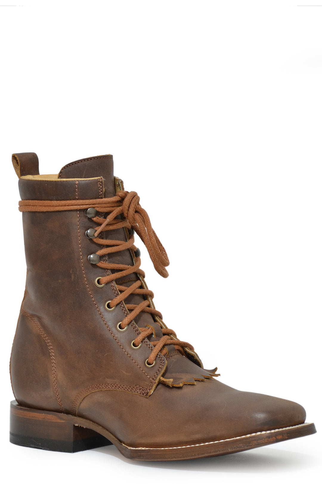MENS BURNISHED BROWN LEATHER