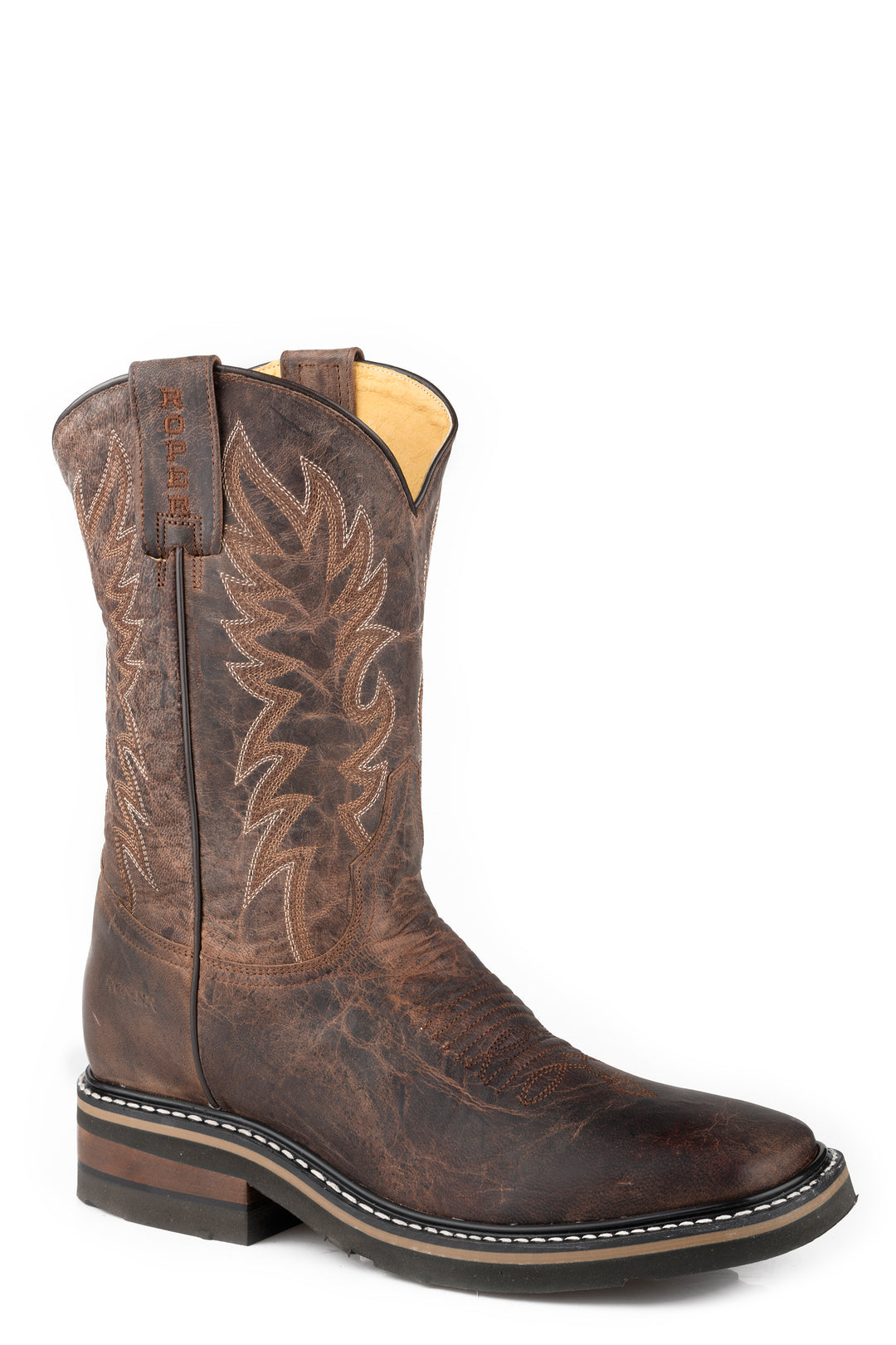 MENS OILED BROWN LEATHER VAMP AND SHAFT