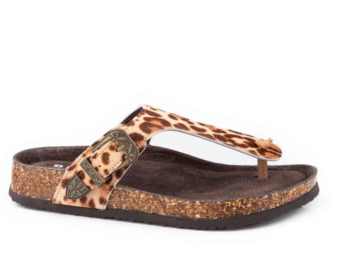 WOMENS FAUX LEOPARD HAIR ON HIDE