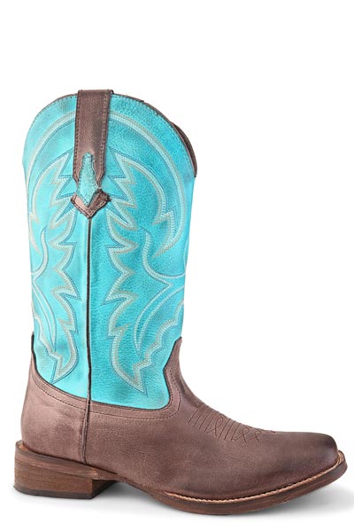 Womens Brown Vamp And Turquoise Shaft – Roper Apparel & Footwear