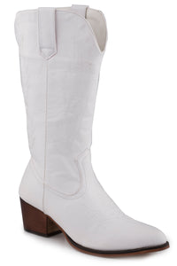 WOMENS WHITE SMOOTH FAUX LEATHER