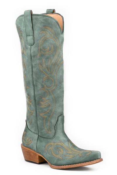 WOMENS ROPER TURQUOISE WITH WESTERN STITCH RYDER BOOTS