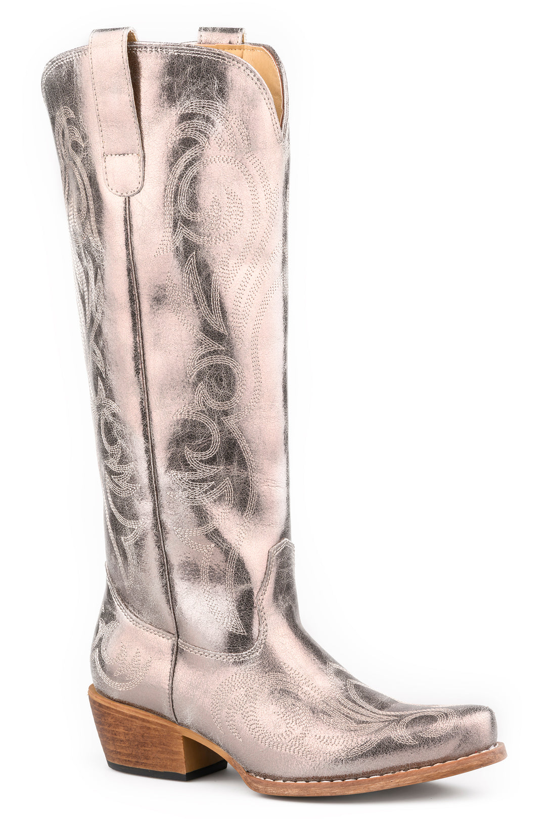 WOMENS ROPER ANKLE ZIP RYDER METALLIC BOOTS