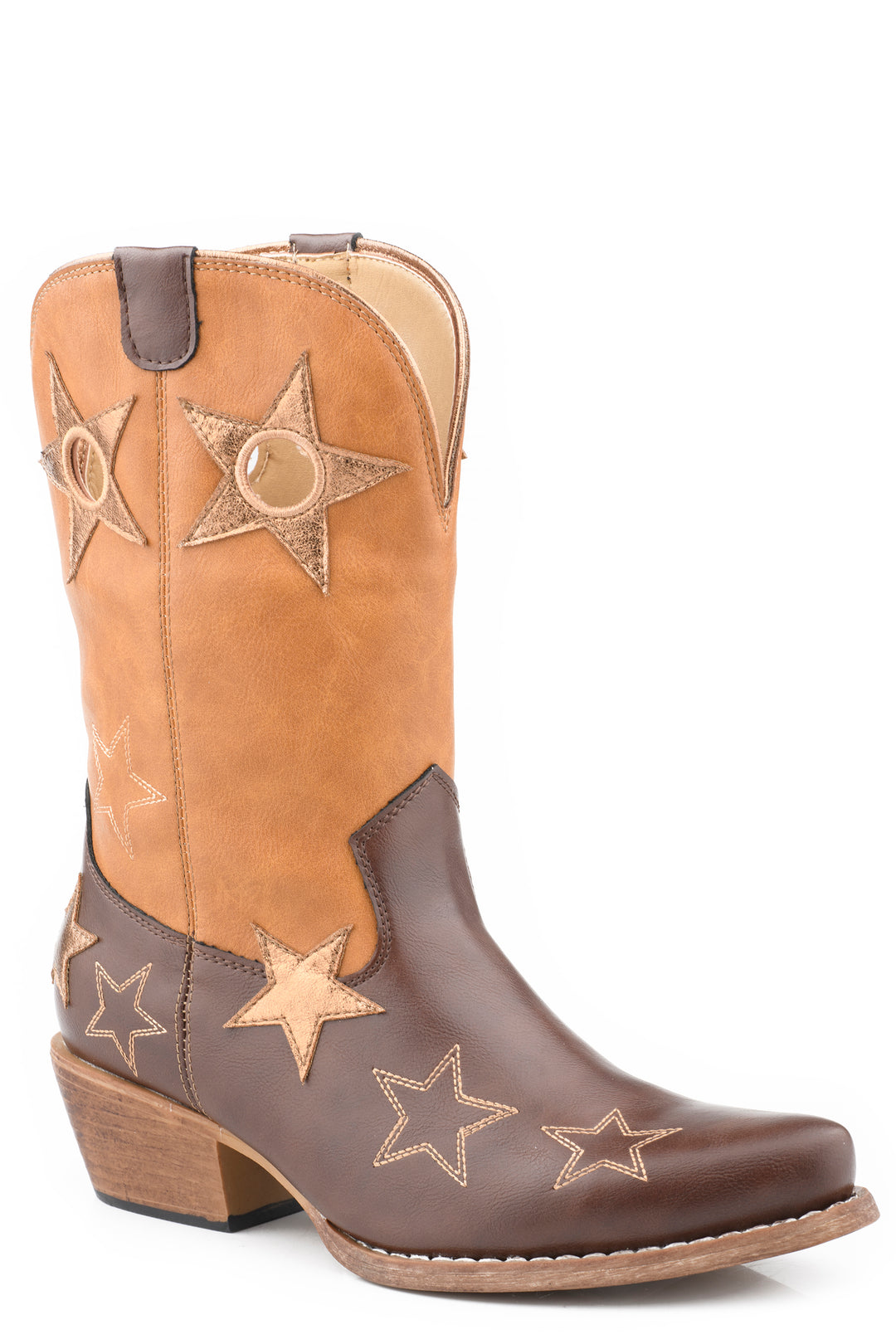 WOMENS ROPER SNIP TOE STAR RODEO BOOTS