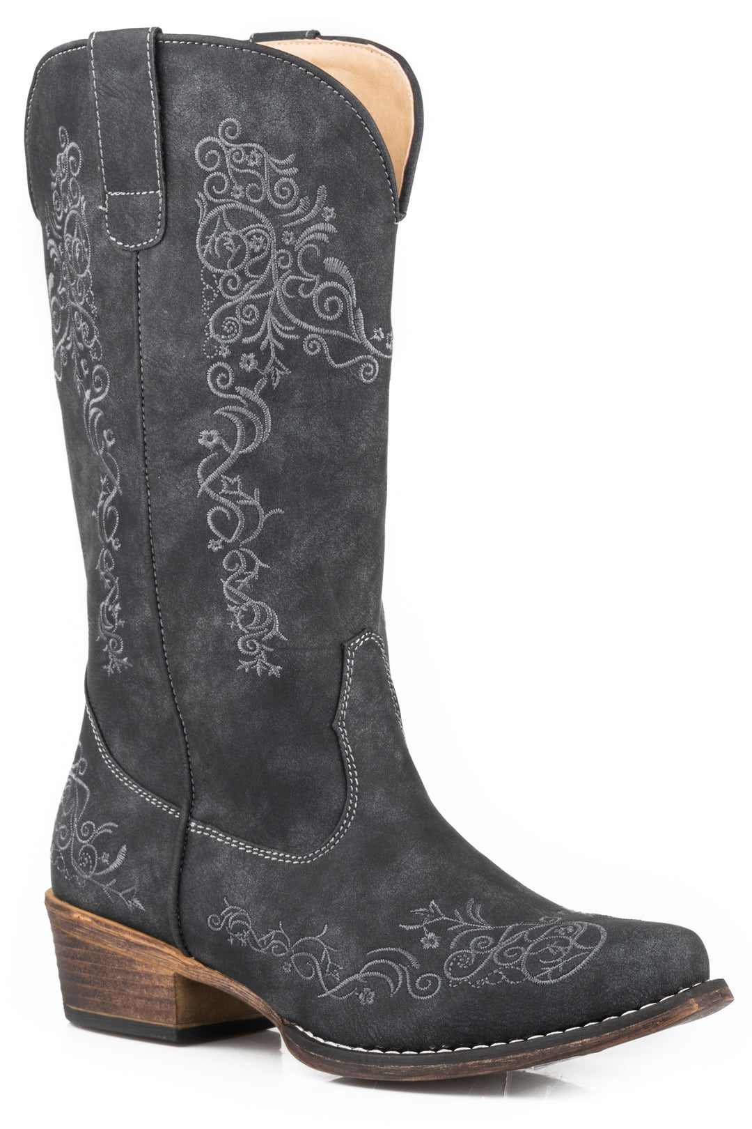 WOMENS VINTAGE BLACK FAUX LEATHER
