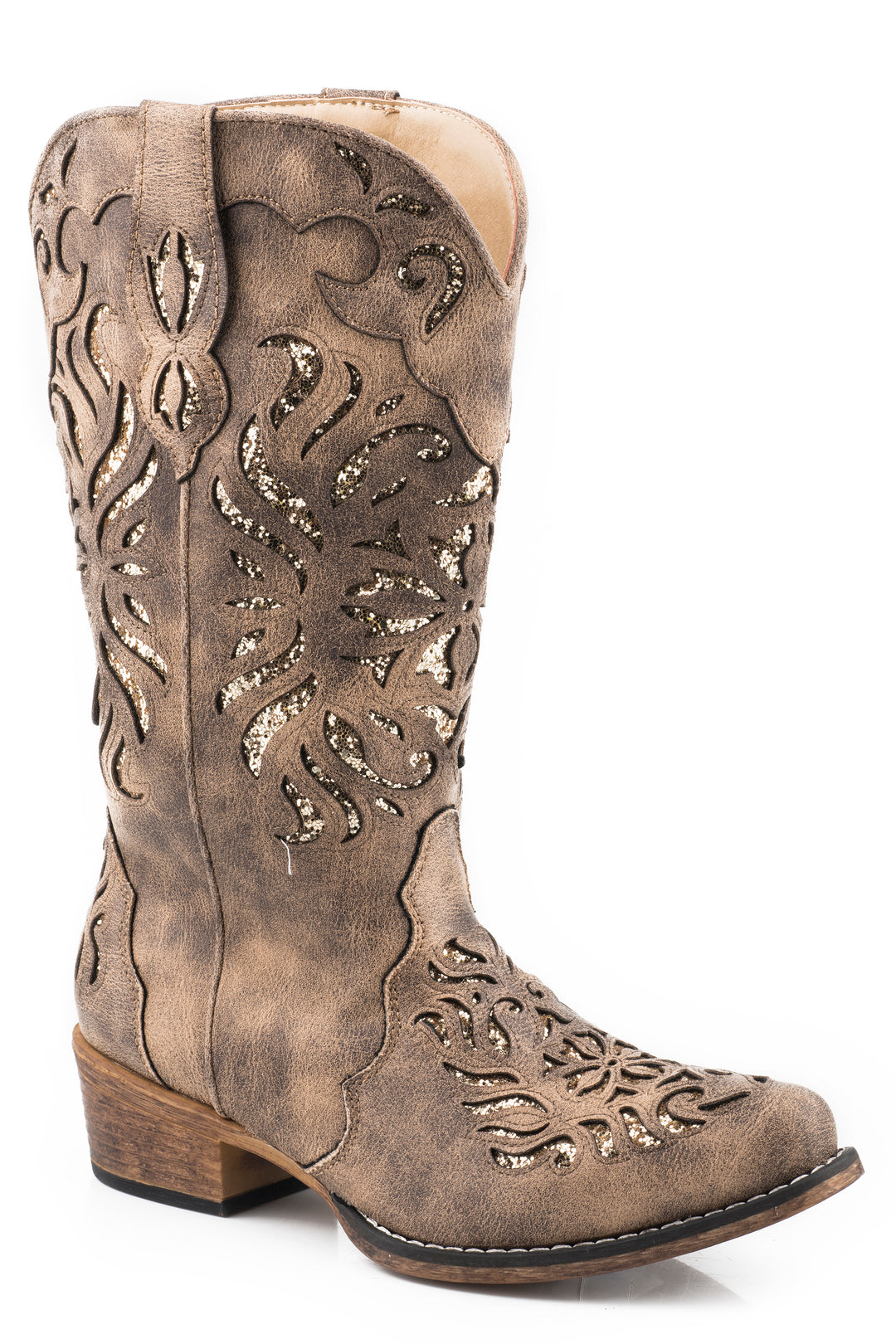 WOMENS VINTAGE BROWN FAUX LEATHER
