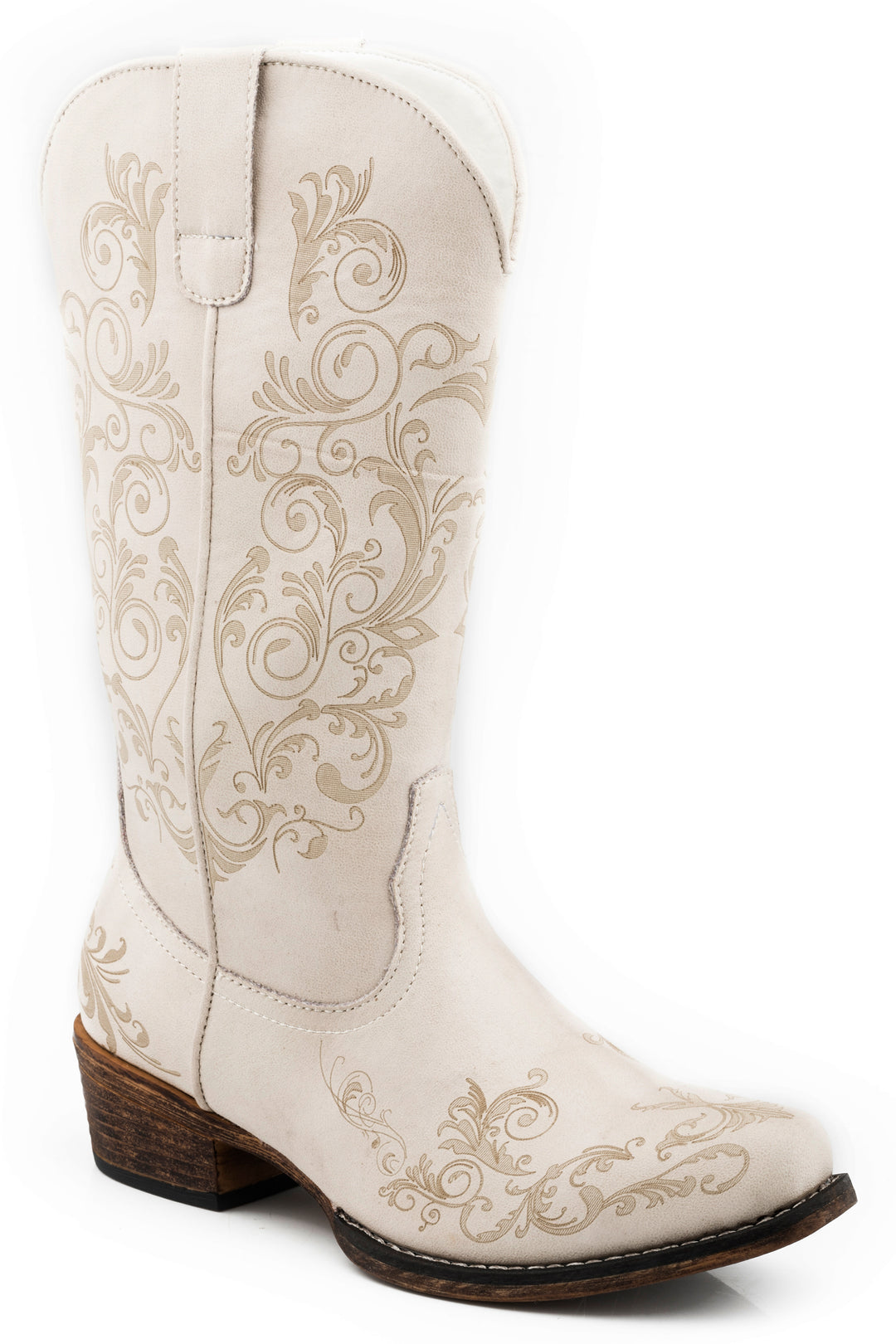 WOMENS VINTAGE WHITE FAUX LEATHER