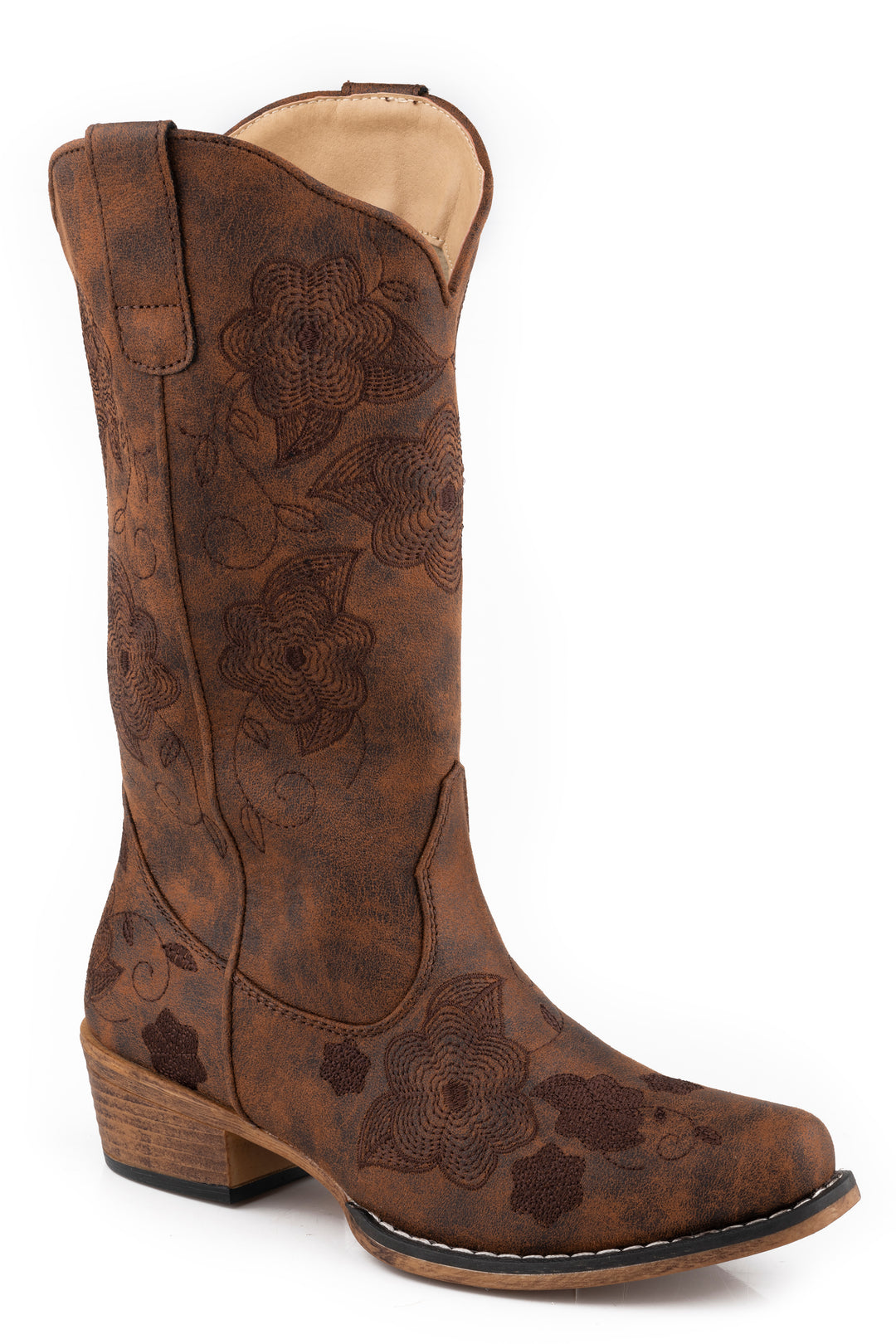 WOMENS VINTAGE BROWN FAUX LEATHER