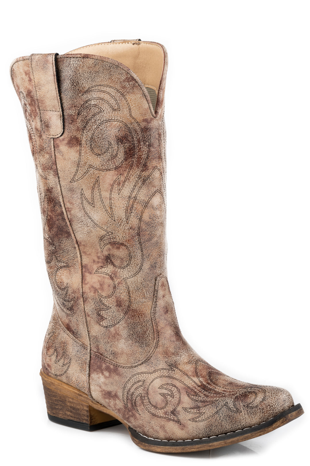 WOMENS TAN VINTAGE FAUX LEATHER