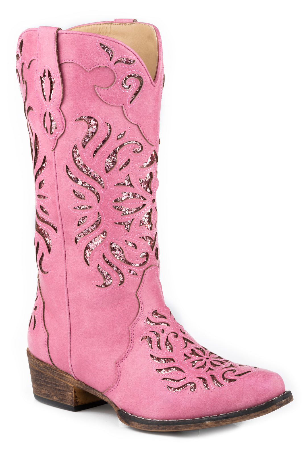 WOMENS HOT PINK FAUX LEATHER