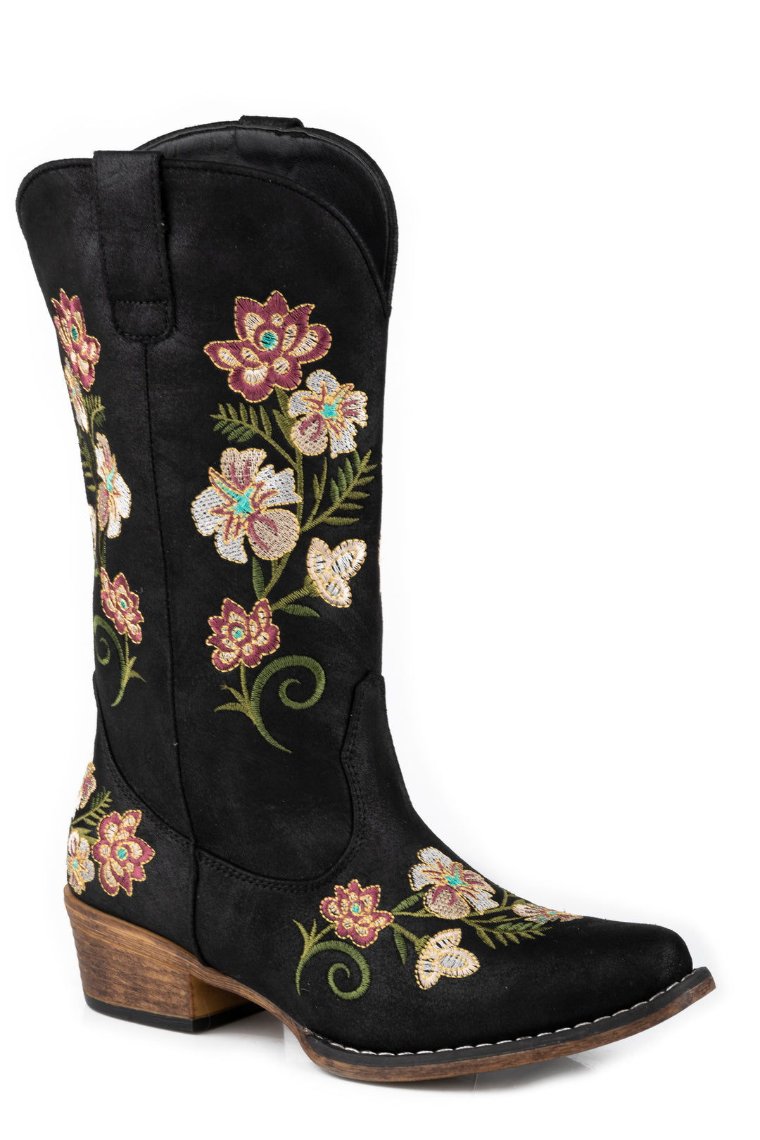 WOMENS BLACK FAUX LEATHER