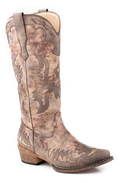 WOMENS VINTAGE BROWN FAUX LEATHER