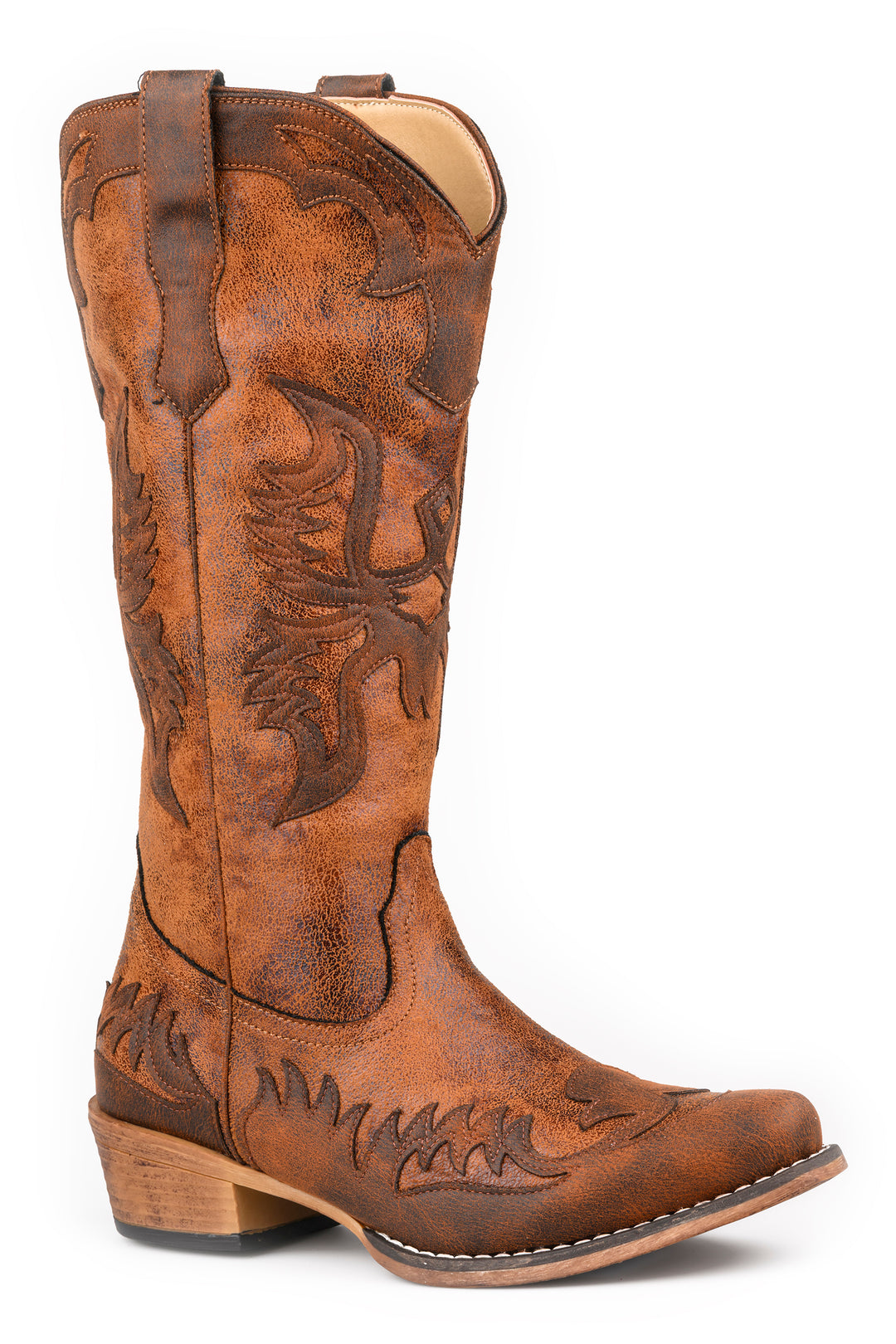 WOMENS ROPER BROWN EAGLE OVERLAY MARIA BOOT