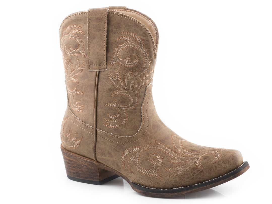 WOMENS TAN VINTAGE FAUX LEATHER