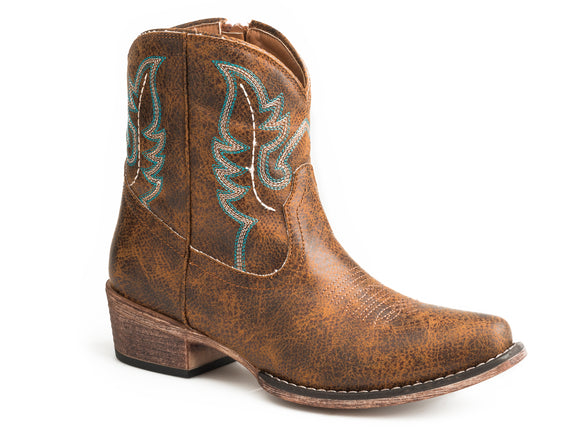 WOMENS COGNAC VINTAGE FAUX LEATHER