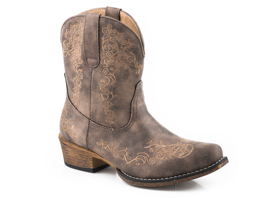 WOMENS BROWN VINTAGE FAUX LEATHER