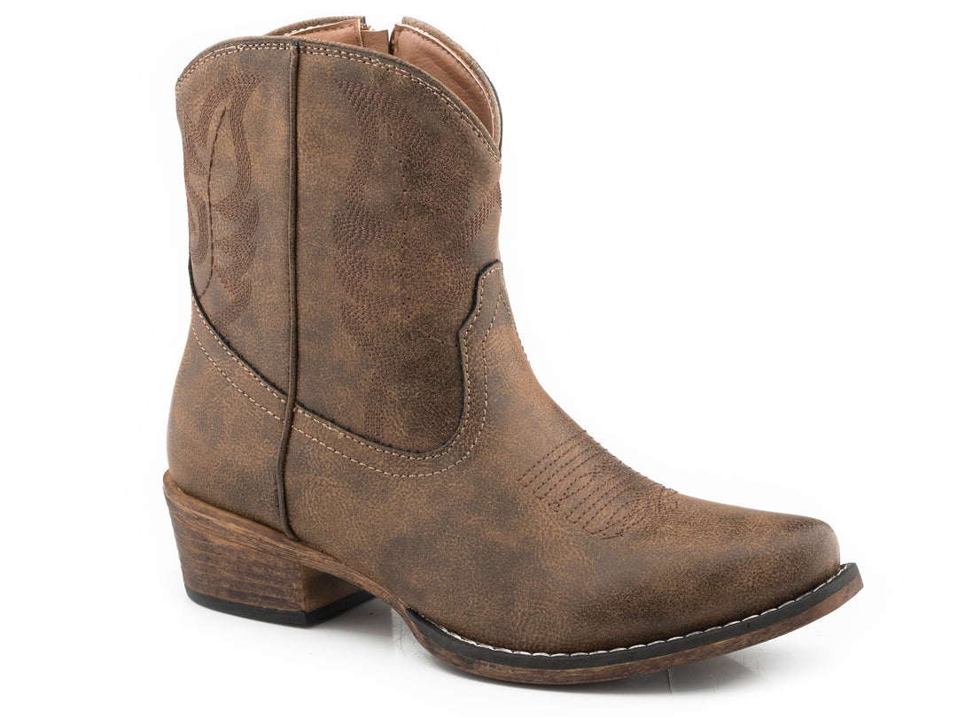 WOMENS BROWN VINTAGE FAUX LEATHER