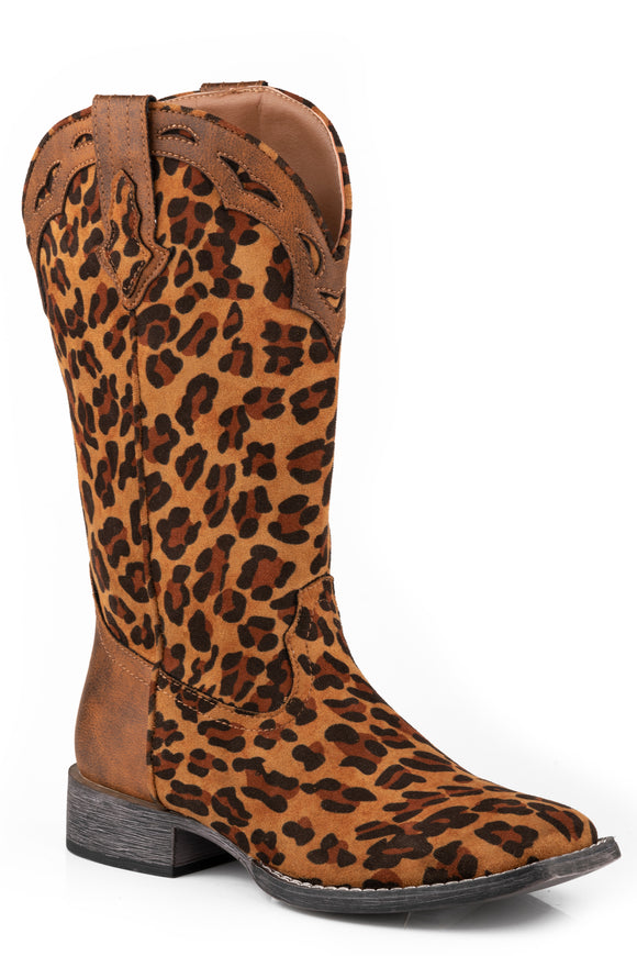 WOMENS BROWN LEOPARD FAUX LEATHER