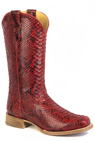 Womens Red Python Vamp And Shaft – Roper Apparel & Footwear