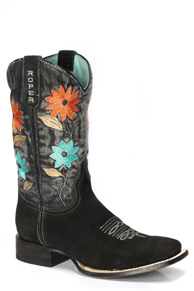 WOMENS BLACK SUEDE