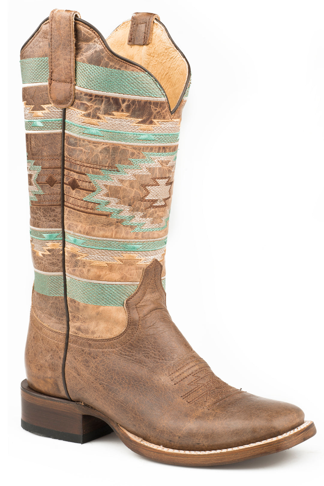 WOMENS WAXY BROWN LEATHER VAMP  UPPER