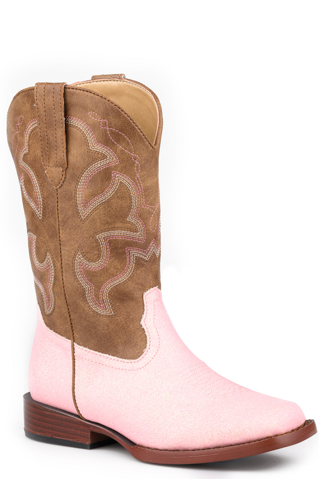 BIG KIDS GIRLS ROPER WESTERN BROWN FAUX LEATHER GRETCHEN BOOT